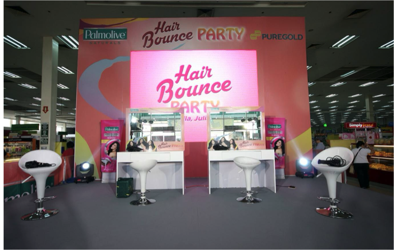 Palmolive Hair Bounce Party booth